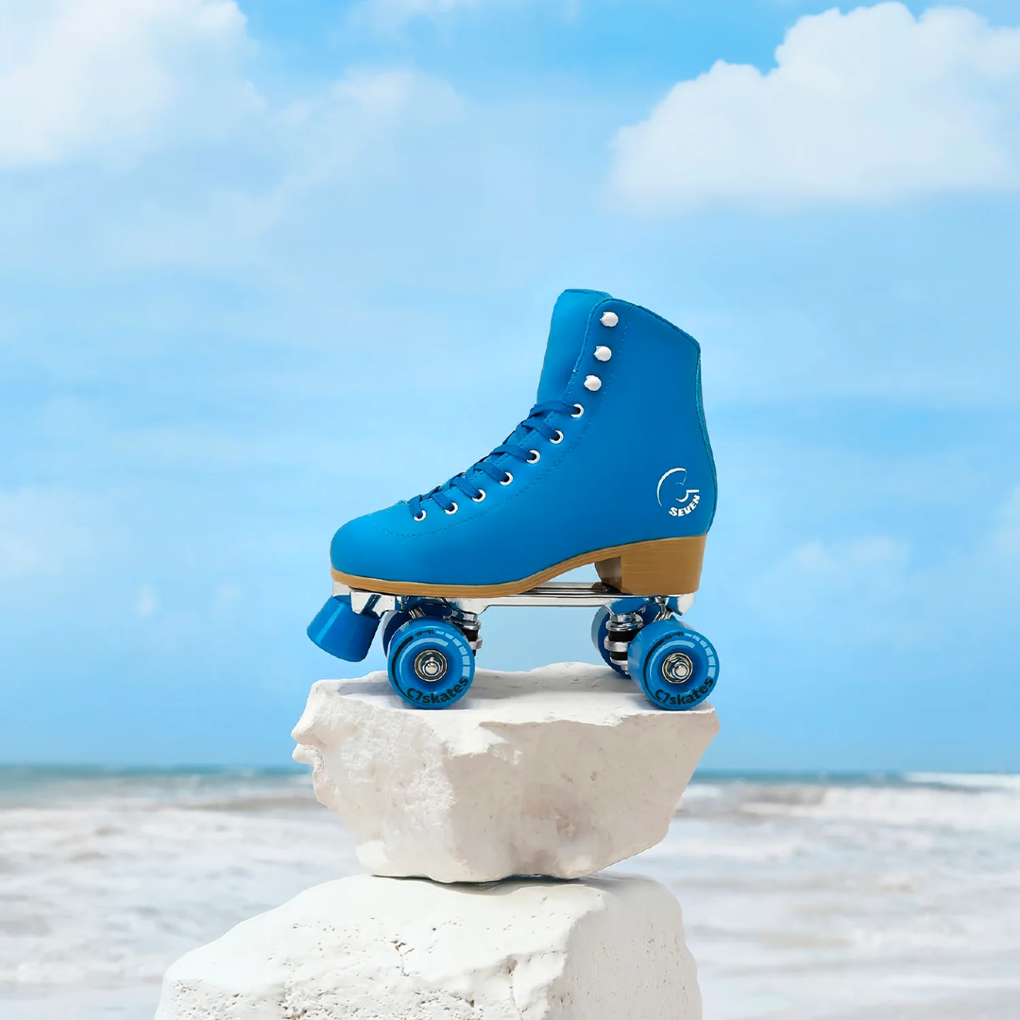 C7 Coastal Blue Roller Skates