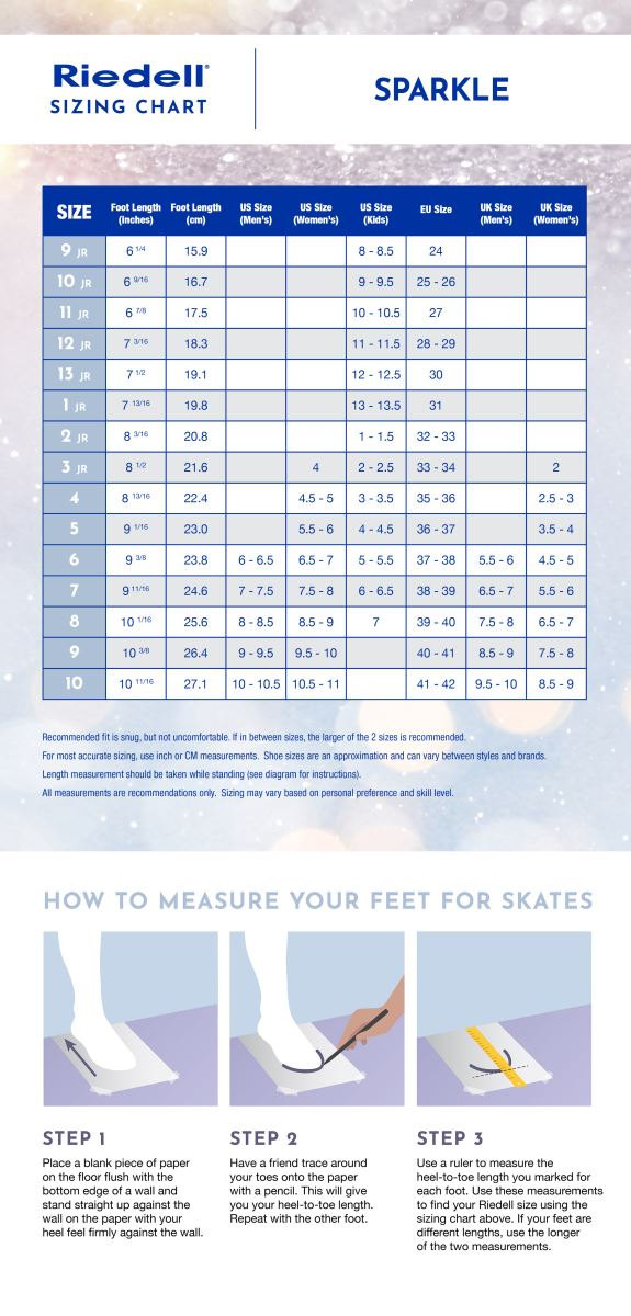 Riedell Sparkle Ice Skate Set