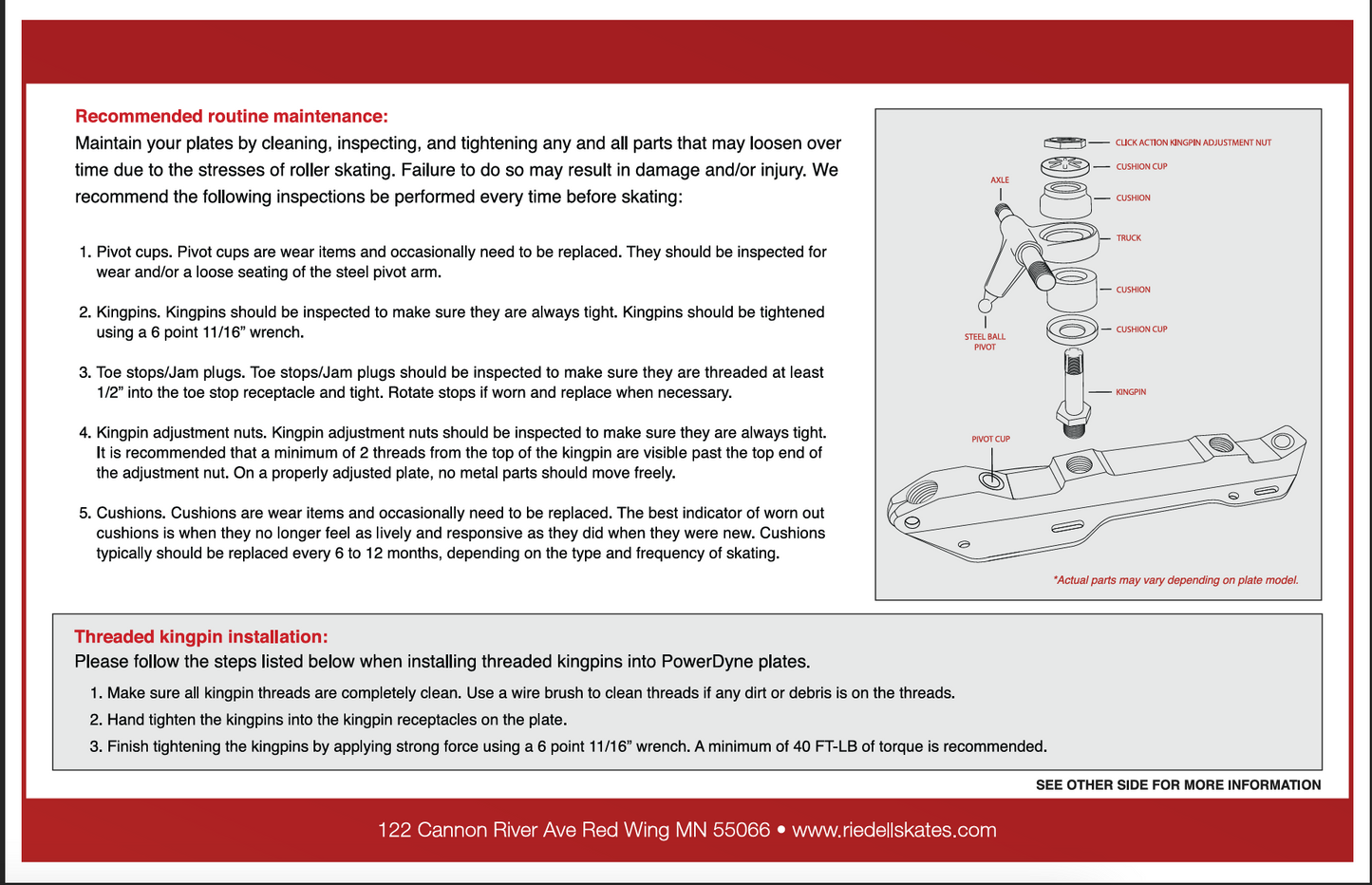 PowerDyne Thrust Nylon Roller Skate Plate (Pre-order)