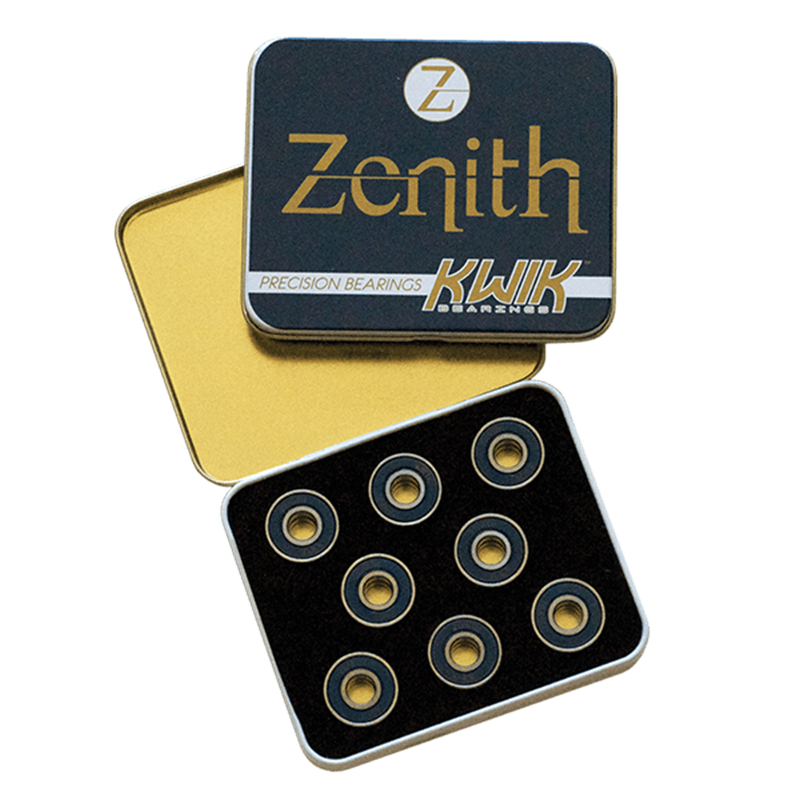 KwiK Zenith 8mm Roller Skate Bearings (Set of 16)