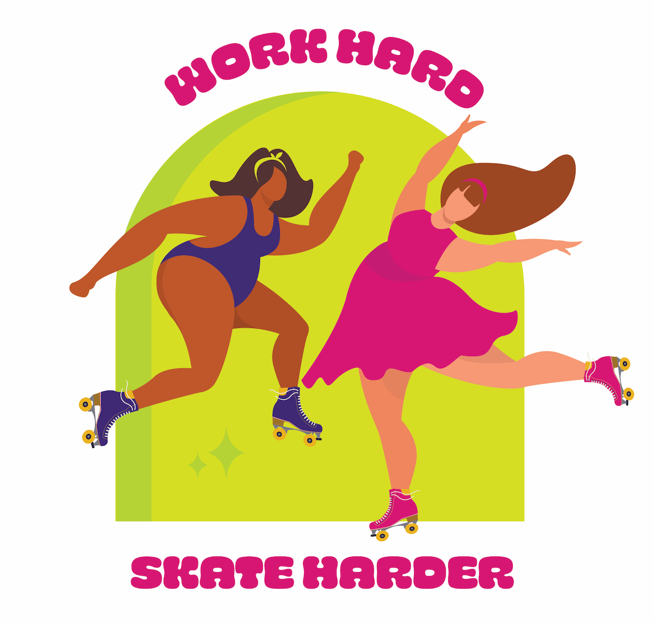 Roller Skating Vinyl Stickers