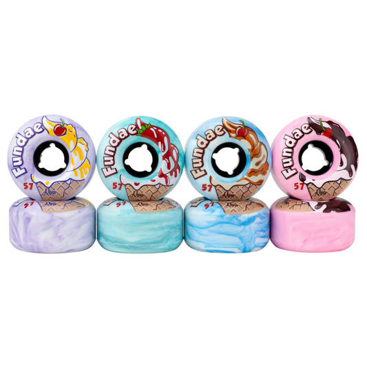 Moxi Fundae Hybrid Roller Skate Wheels 57mm (4 pack)