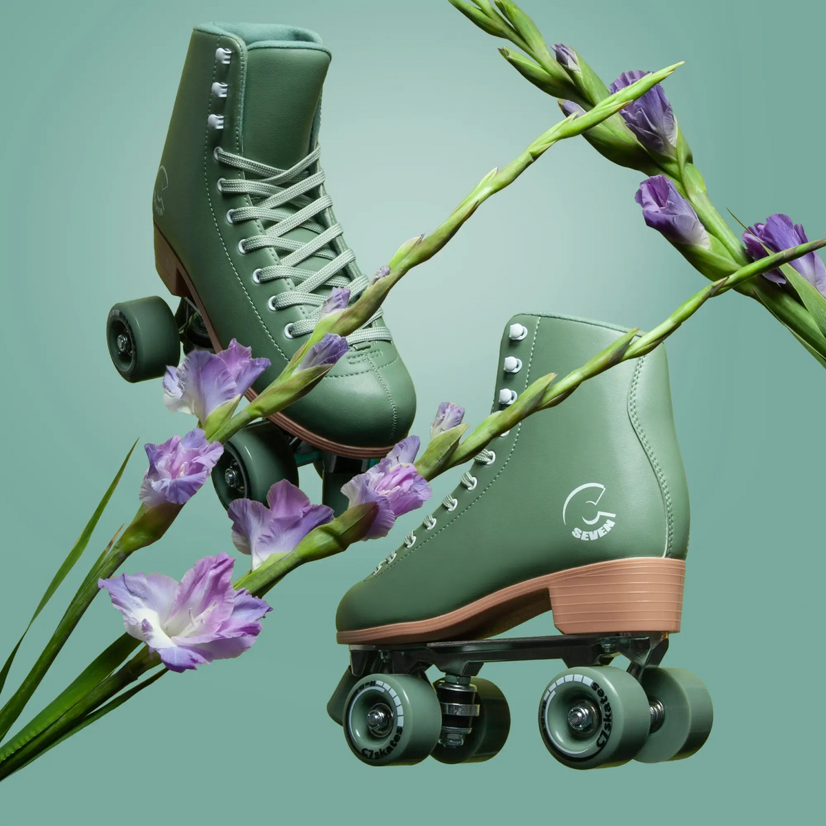 C7 Okumidori Green Roller Skates (Pre-order)