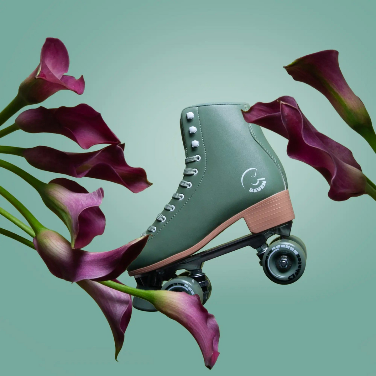 C7 Okumidori Green Roller Skates (Pre-order)