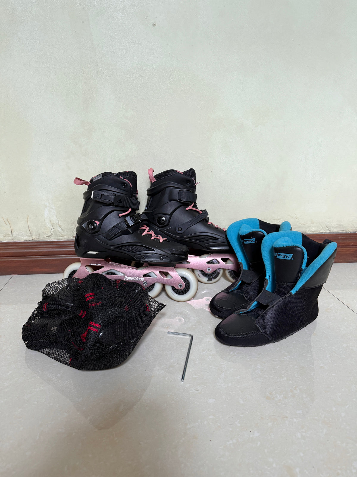 2nd Hand Rollerblade RB 80 Pro X Women Inline Skates Bundle (secondhand inline skates)