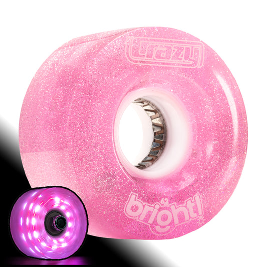 Crazy Skates BRIGHTS Light Up Wheels for Roller Skates