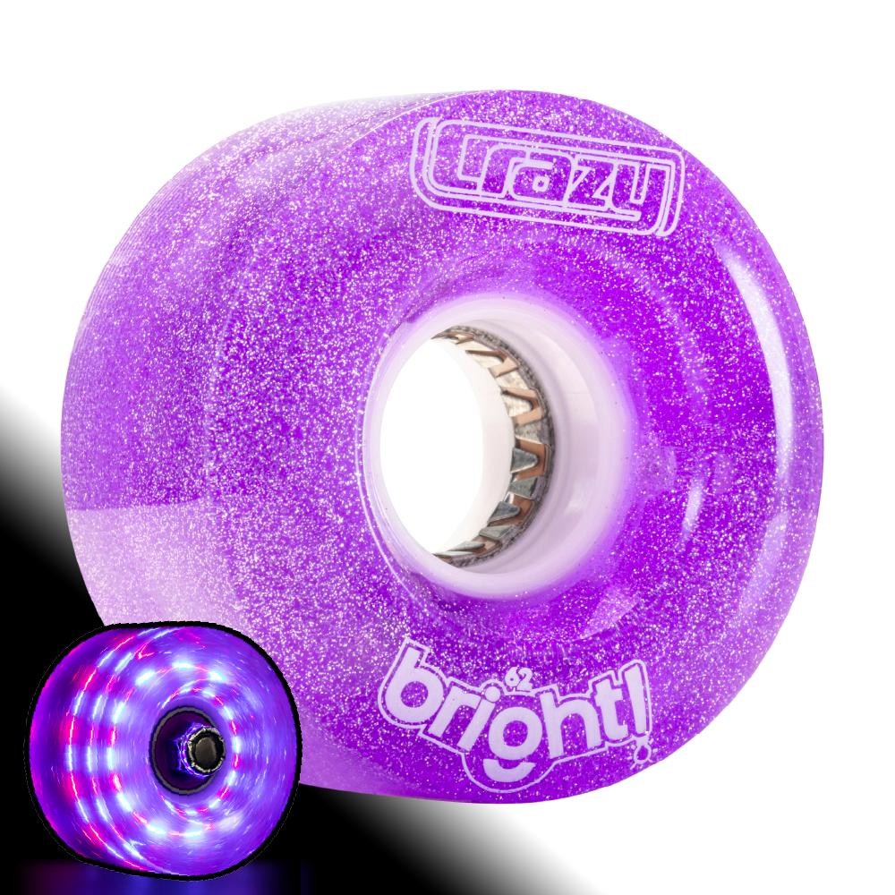 Crazy Skates BRIGHTS Light Up Wheels for Roller Skates