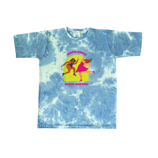 Oversized Roller Skate Tie Dye T-shirt - Skate Harder